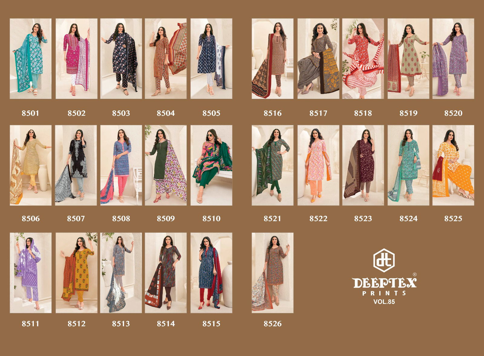 Miss India Vol 85 By Deeptex Printed Cotton Printed Dress Material Wholesale Suppliers In Mumbai

